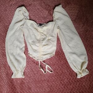 Forever 21 long sleeve crop top Size Small Like New